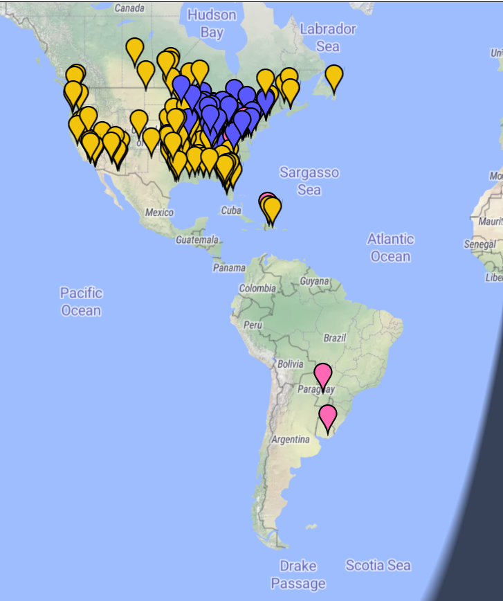 Screenshot of PSKReporter.info showing stations that received KC8JC.