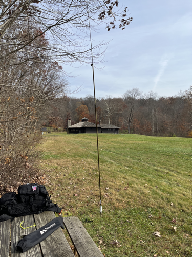 My Chameleon deployed with the Octagon Shelter in the background.