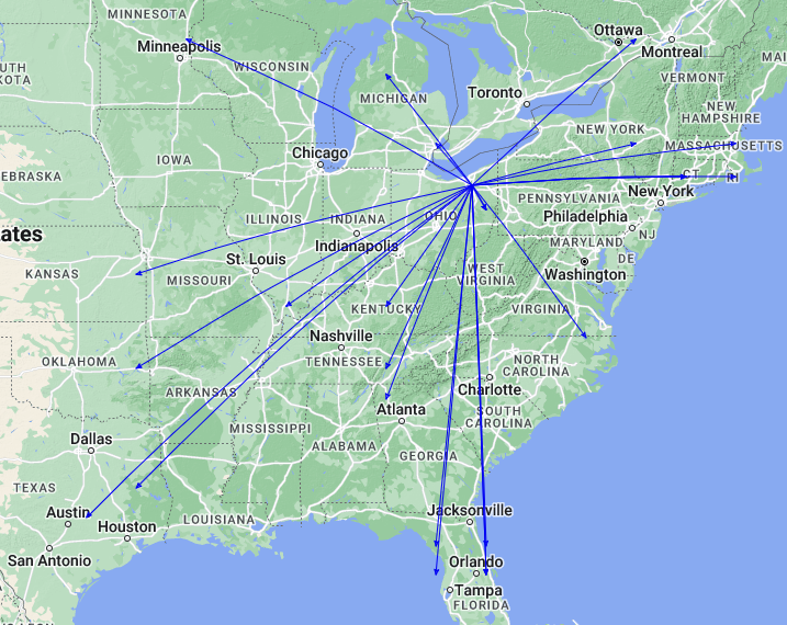 QSO Map for activation of K-0020 on 02-Jan-2023.