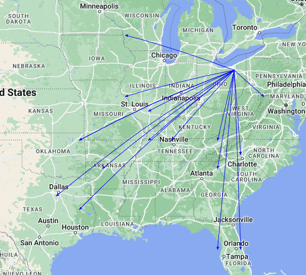 QSO Map for activation of K-0020 on 29-Dec-2022.