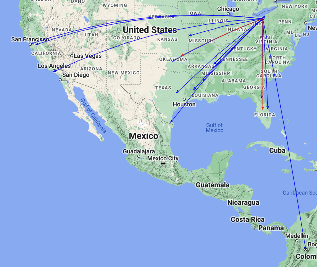 QSO Map for the activation of K-0020 by KC8JC on 05-Mar-2023.