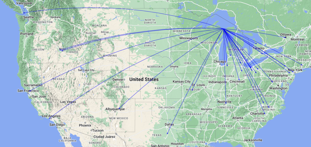 QSO Map of the activation of K-6809 by KC8JC on 23-Jun-2023