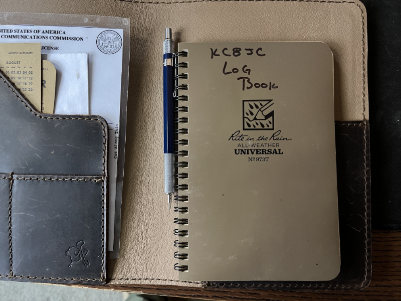 Rite In The Rain Notebook Inside a Leather Cover.