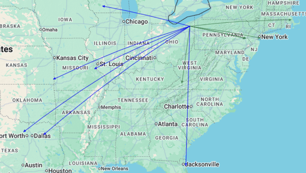 QSO Map of the activation of US-9445 on 02-Jun-2026 by KC8JC.