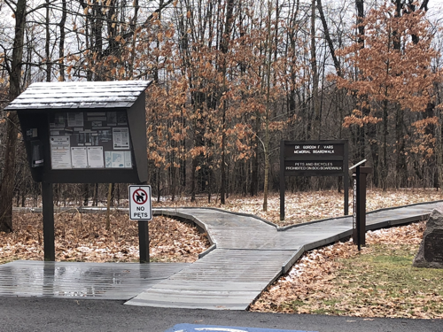 Entrance to the park trail.