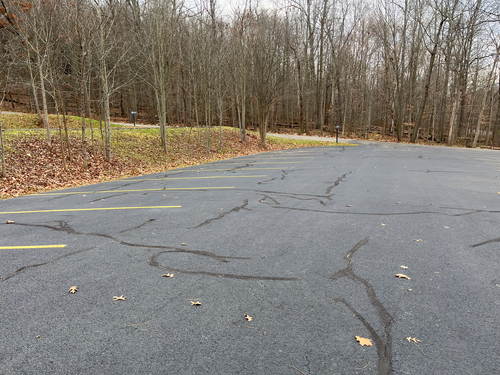 Completely empty parking lot