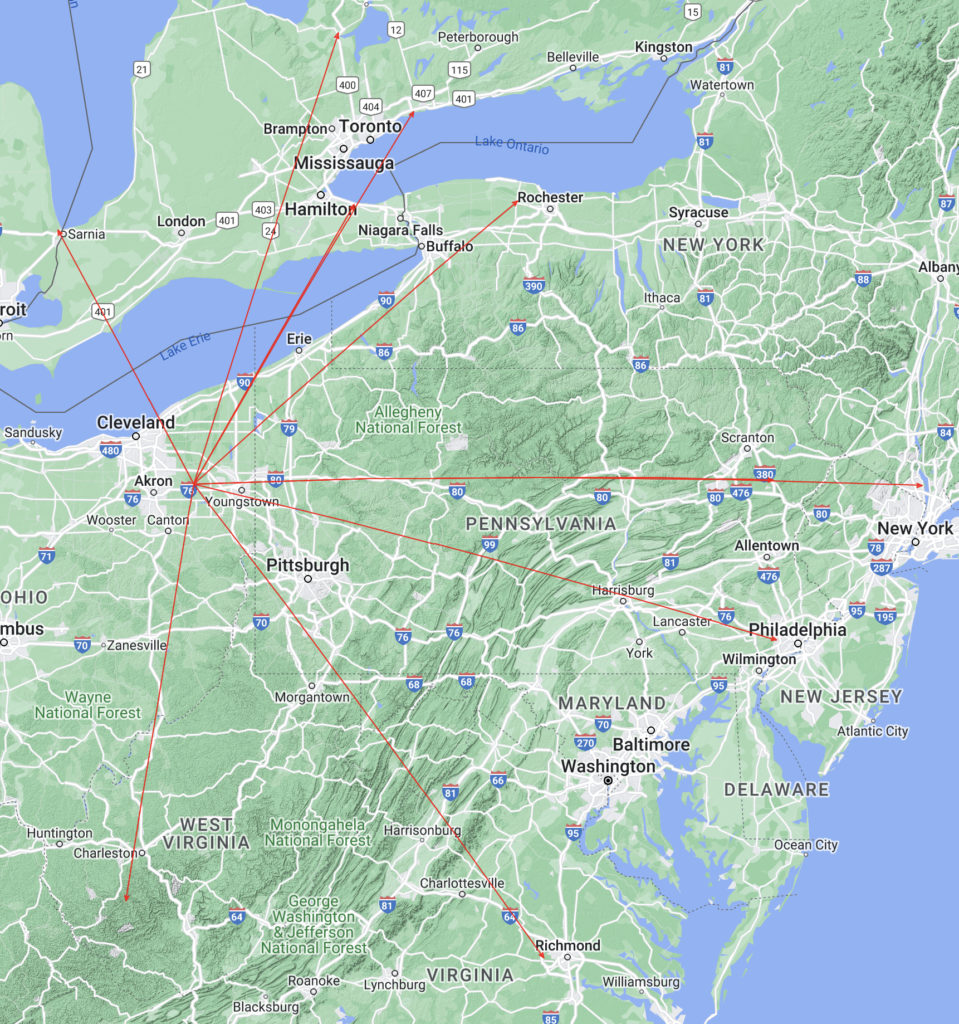 QSO Map for activation of K-1999 by KC8JC on 16-Jan-2023.