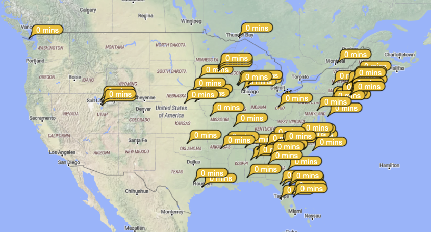 The PSKReporter.info screen showing stations receiving KC8JC while using the X6100.