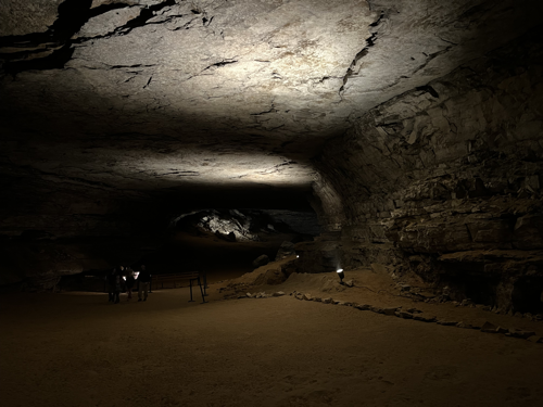 The interior of a section of Mammoth Cave.