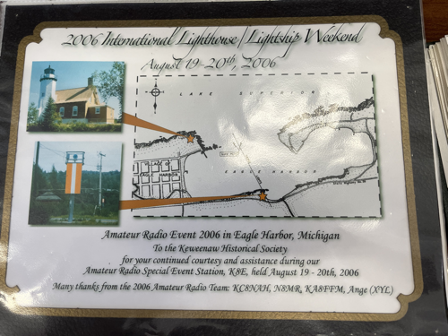 A certificate for the 2006 International Lighthouse Lightship Weekend event.