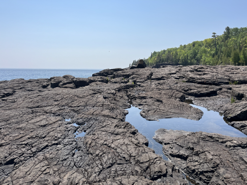 Coastline of Lake Superior in Michigan.