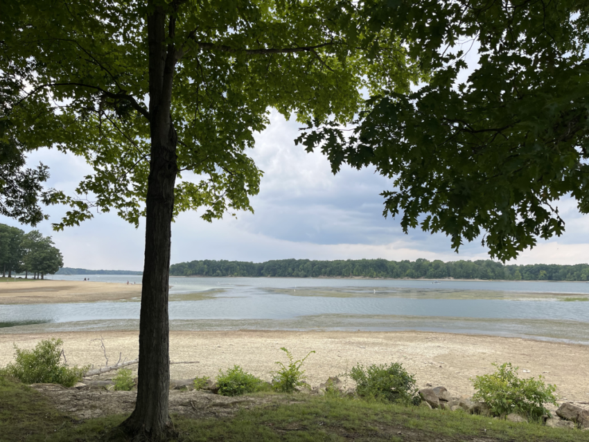 A view of a piece of the beach at West Branch State Park in Ohio.
