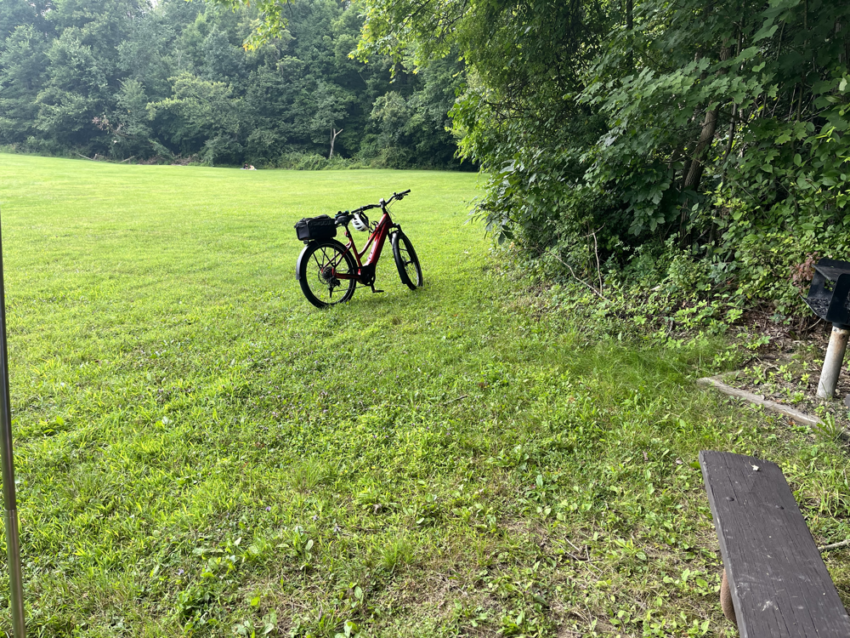 Bicycle in a field at Cuyahoga Valley National Park.