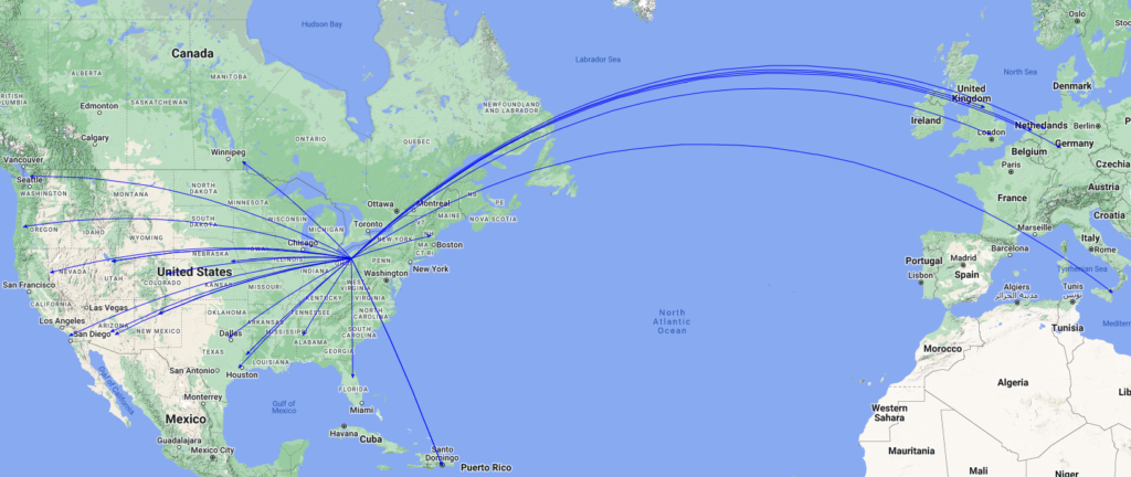 QSO Map activation of K-1989 by KC8JC on 08-Sep-2023 (All FT8).