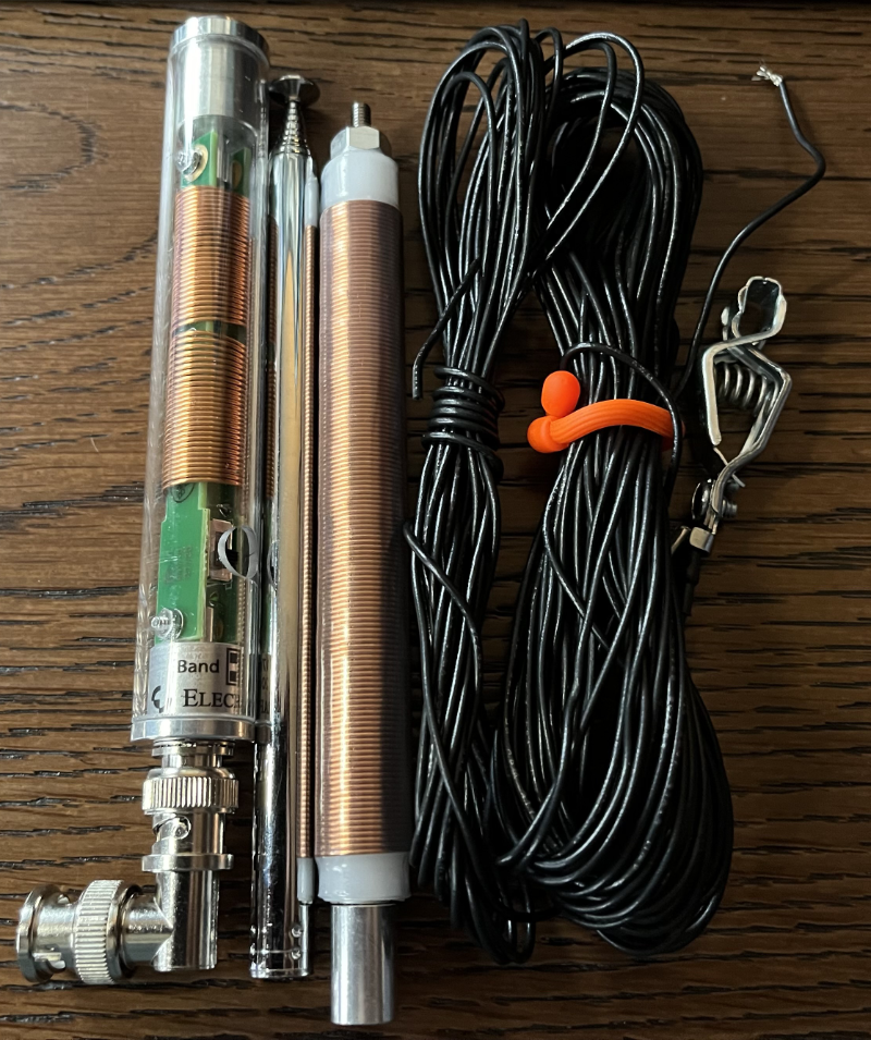 The disassembled Elecraft AX1 Antenna with 40-meter Capability.